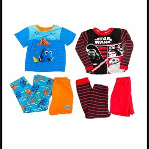 Set of 2 Boys Matching Pajama Sets Nemo/Star Wars
